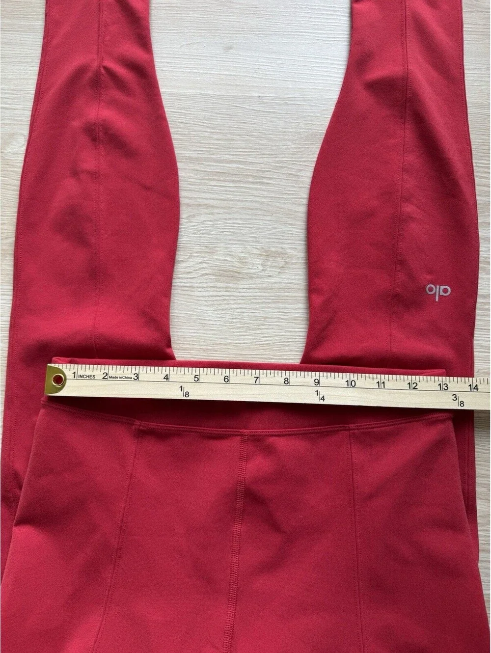 Alo Yoga Womens Airbrush High Waist Bright Red Size Medium Enso Leggings